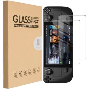 [2 Pack] T Tersely Screen Protector Glass for Steam Deck 2022&2021 / OLED 2023, Premium 9H Tempered Glass Screen Protector for Steam Deck 7 inch/OLED 7.4 inch