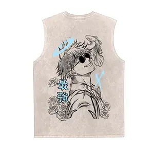 Jujutsu Kaisen Anime Vintage Tank 90s Graphic Sleeveless Tank Tops Men Vest Streetwear Outfits Men Vacation Outfits Sleeveless Shirt