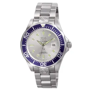 Invicta Men's Automatic Stainless Steel Watch - Grand Diver Silver Dial Date | 3046