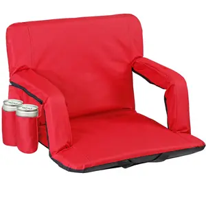 SEGAWE Stadium Seats Chairs for Bleachers or Benches - 6 Reclining Positions Red (1)