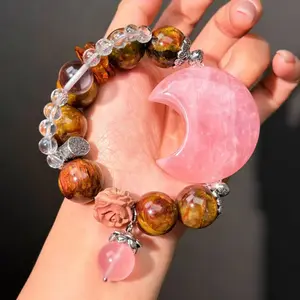 014 Pietersite Rose Quartz Clear Crystal Bracelet 2025 Energy High Quality Fashion Jewelry Feng Shui Beads Magnetic Gift