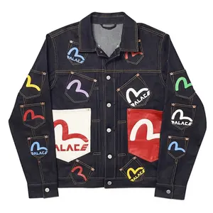 Palace x Evisu Logo Denim Jacket Indigo Multi