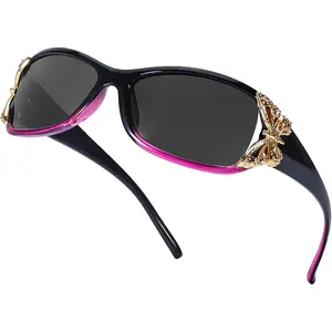 SIPHEW Women Sunglasses Polarized Retro Trendy Butterfly Design with UV400 Protection for Driving & Outdoors