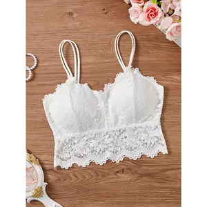 Removable Pads,wire-Free Sexy Lace Bralette with Removable Pads - Black Floral Lace, Backless Design for Women, Everyday Comfort, Everyday Bra |   Floral Pattern Bralette |   Feminine Design