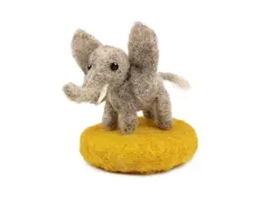 Felting Kit - Tiny Elephant Needle Felt Kit. Amiguwoolli