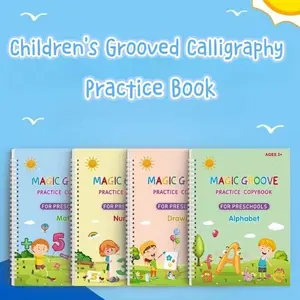 Magic Practice Workbook Set, Reusable Number, Letter, Math, Drawing Books, Includes Pen, Refills, Handle, Preschool Learning Supplies