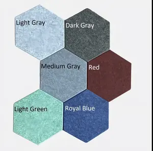 10 Pack Adhesive Felt Wall Tiles - Hexagonal Peel-And-Stick Pressure-Sensitive Glue-Free Wallpaper, Adhesive Wallpaper, Glue-Free Self-Adhesive Wallpaper