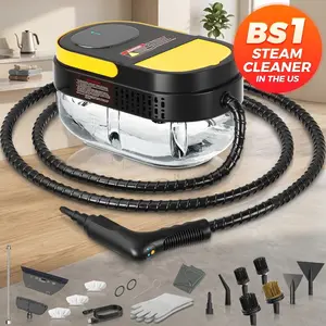 All-Purpose Steam Cleaner with 3-Stage Adjustable Handle, Rapid Heat System, 1.7 Qt Extra-Large Water Tank, Portable Steam Mop with 15-Piece Accessory Kit, Ideal for Floors, Tile, Grout, Kitchen, Bathroom, Car Interior, and Tough Dirt & Grease Removal