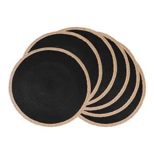REGALWOVEN Farmhouse Placemats 6pcs Woven Placemats for Dining Table Decor, Washable Rustic Kitchen Table Mat 15inch