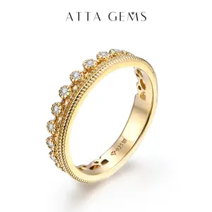 1.3mm D VVS1 Color Synthetic Moissanite Ring for Women Engegament Wedding Rings Fine Jewelry  R239