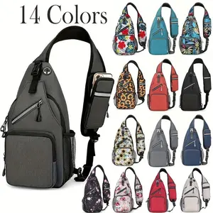 Waterproof shoulder bag, multifunctional large capacity crossbody bag, suitable for outdoor travel and work