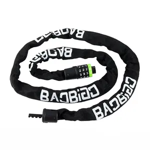 4 Digit Combination Bike Lock, Heavy Duty Anti Cut Steel Cable with Cover, Waterproof Rustproof Security for Bicycle Scooter Motorcycle, Easy Reset Password, Flexible Strong Outdoor Use, Adjustable Bike Lock for Mountain Bicycles