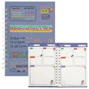 Academic Daily planner 2023-24,Undated Daily Planner,A5 To Do List Planner,Spiral Planner Notebook,Habit Tracker Journal with Spiral Binding