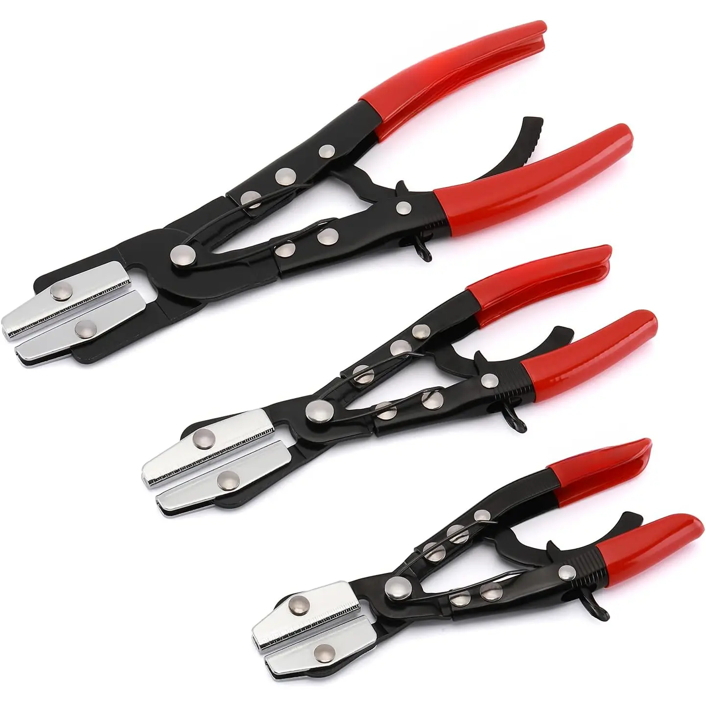 3 count Hose Pincher Pliers Set, Locking Ratcheting Pliers for Automotive, Radiator, , Coolant Lines