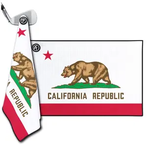 Fore Show Magnetic Golf Towel (California) Waffle Microfiber with Magnet for Golf Bags, Carts & Clubs - 24” x 16” Funny Golf Gift Accessory For Men