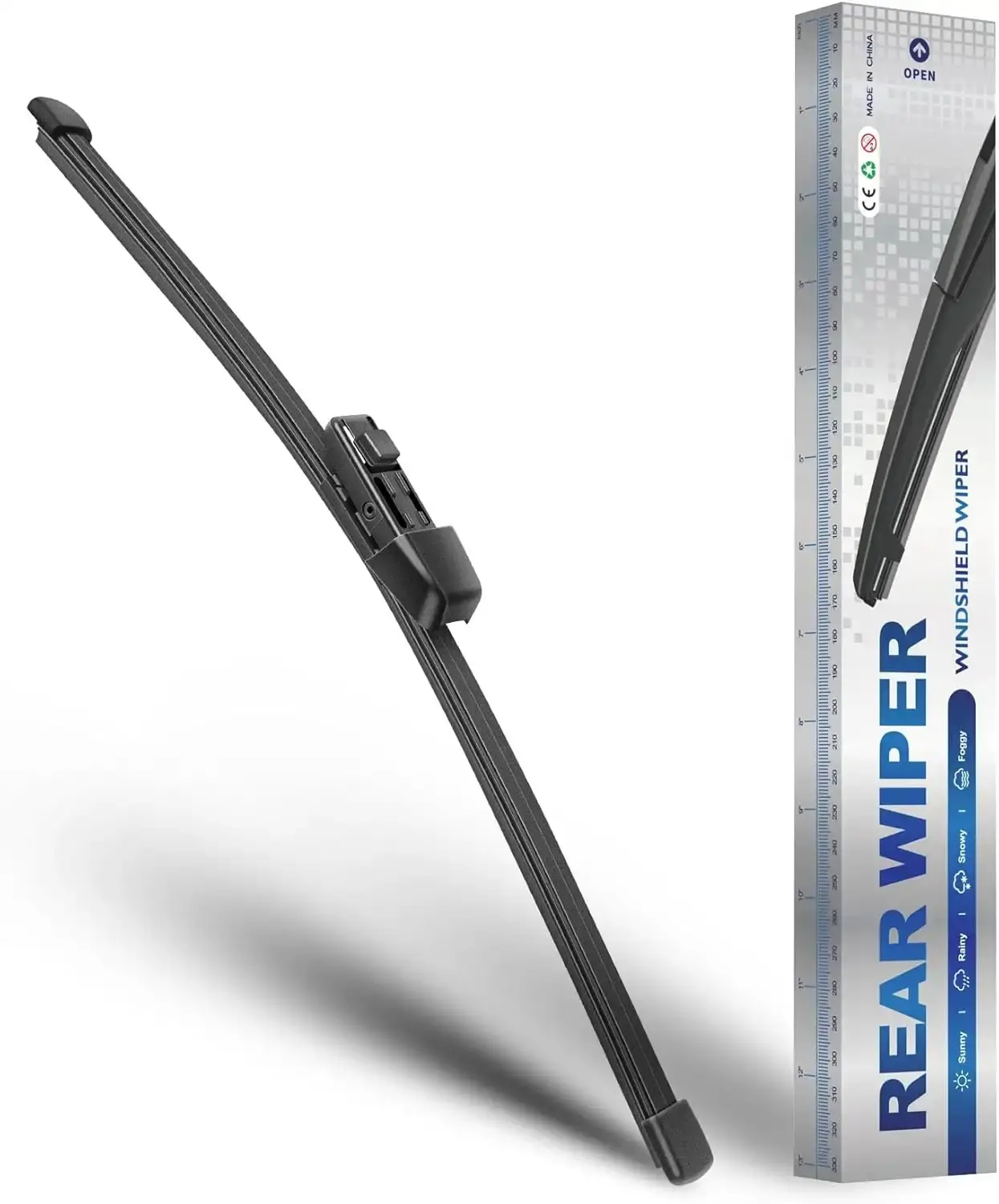 Rear Windshield Wiper Replacement Assembly - 14.8in (375mm) No Noise Streak-Free Fit for Volkswagen Tiguan 2018-2024 OEM Back Window Blade