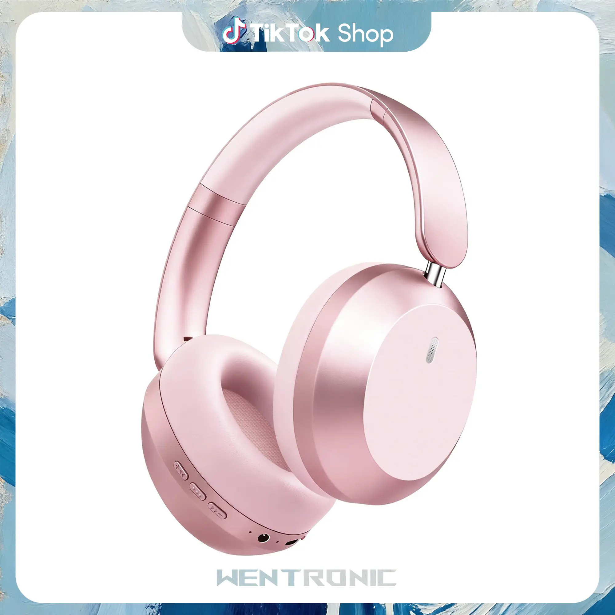 WENTRONIC Y05 Bluetooth Over-Ear Headphones, 48H Playtime  Hi-Fi Stereo, Deep Bass Wireless Headset with Mic for Travel/Work/Gaming