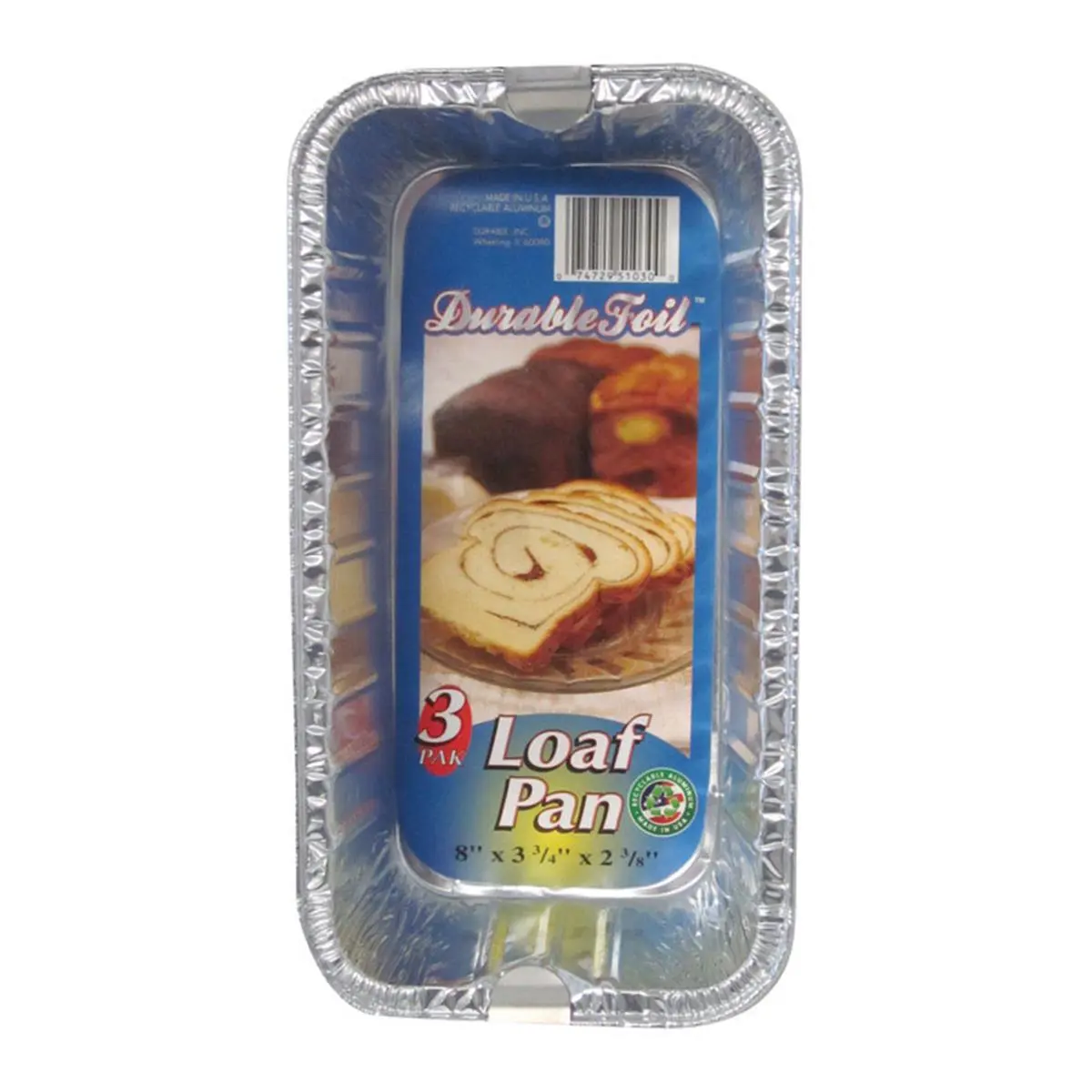 Home Plus Disposable Cookware 3.75x8 in Silver Durable Foil Loaf Pans - Pack of 12