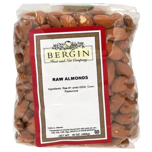 Bergin Fruit and Nut Company Raw Almonds, 16 oz (454 g) Bergin Fruit and Nut Company Raw Almonds, 16 oz (454 g)