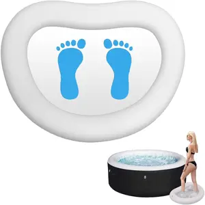 Inflatable Pool Foot Bath Basin 35x26 inch Foot Soaking Bath Basin for Pool Entry Ladder Swimming Pool Clean Feet Pedicure Supplies Suitable for Pool Spa white