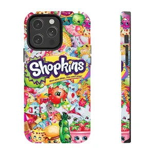 Shopkins Cartoon Print Aesthetic Phone Case, Cute Protective Cover Compatible with iPhone 11-17 Pro Max Plus & Samsung Galaxy S23-S25 LUMN Studio