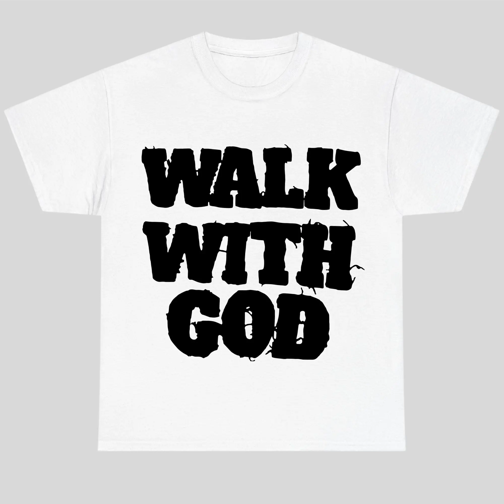 Christian Walk With God Tshirt, Casual Cotton, Trendy T-Shirts for Men & Women, Casual Streetwear, Menswear Top