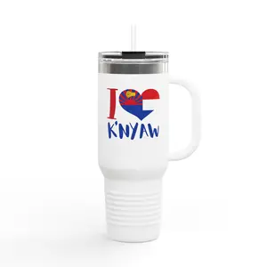 Travel Mug I Love Knyaw | 40oz Insulated Tumbler with Handle | I am Knyaw