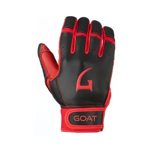 Origin Series Short Cuff Black and Red Batting Gloves