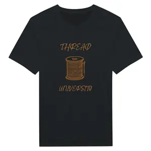 Thread State University Tee for Crafty Souls - Fitted Short Sleeve Crew Neck T-Shirt for Summer Casual Wear, Classic Cotton Unisex Fashion Top