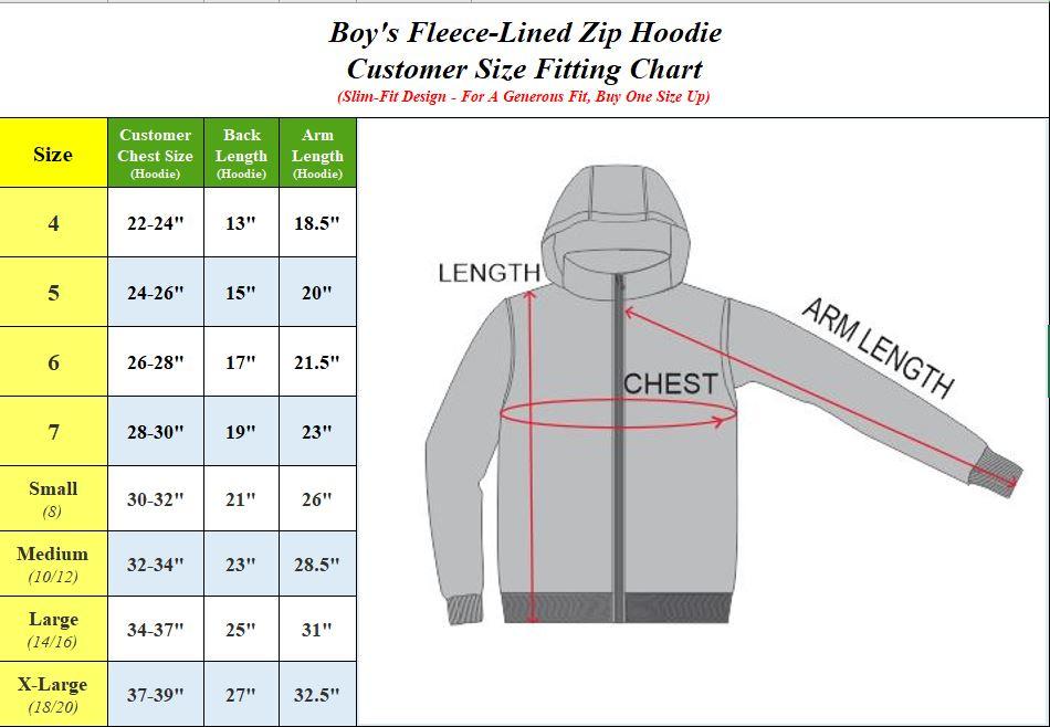 Multipack Pack Boy's Fleece-Lined Zip Sweater Hoodie (Sizes, 4 - 20)