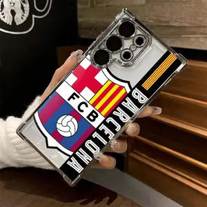 Fashion B-Barcelonas Design Phone Case Suitable for Samsung Galaxy S26 S25 S24 A57 A37 A07 A26 A36 A55 A35 A06 A16 A05 A14 A24 A34 A54 A15 A05S A25 A04e A04 S23 S22 S21 FE Ultra Plus Edge 4G 5G Anti Fall Transparent Soft Back Cover