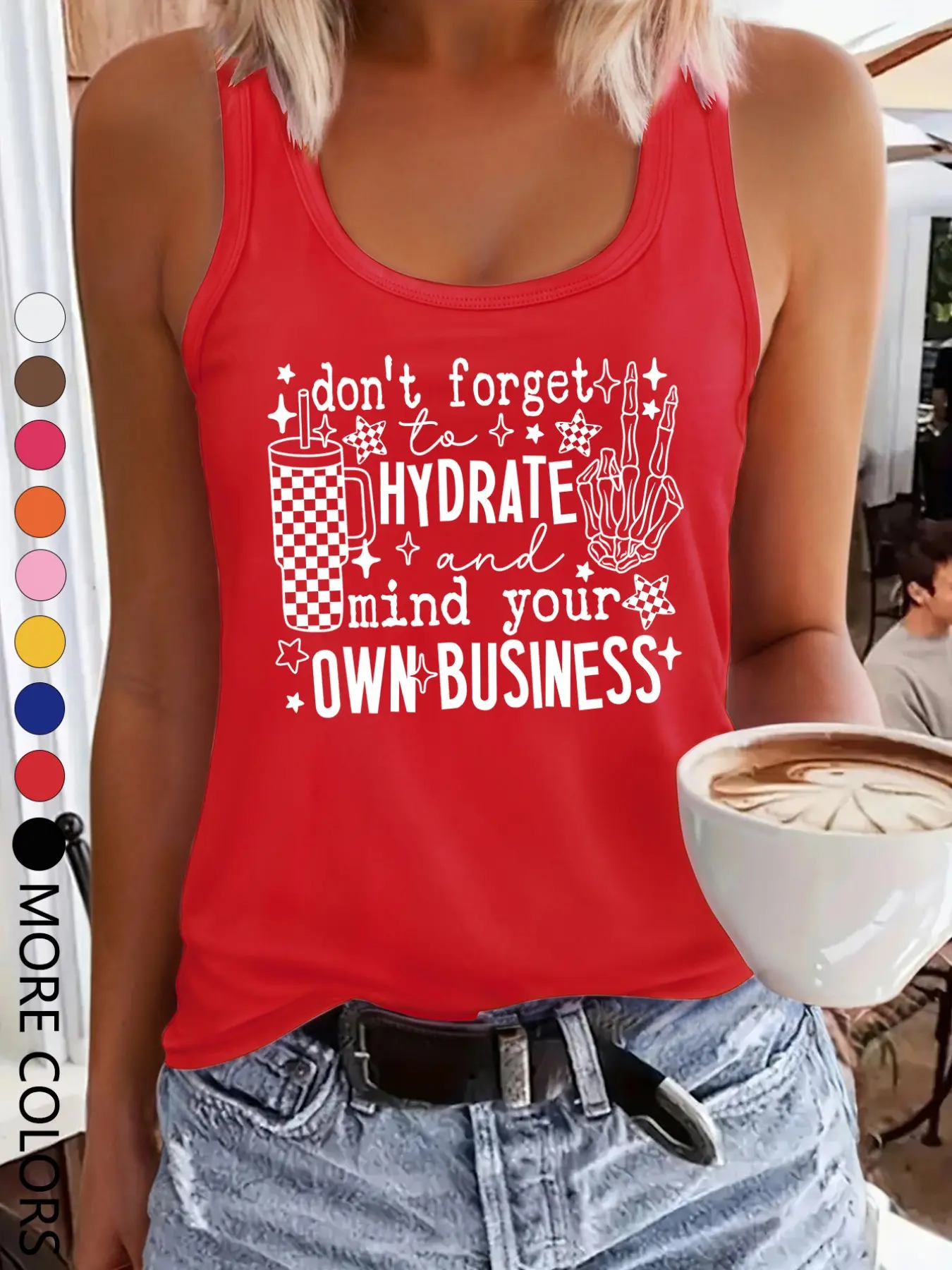 Women's Summer Casual Everyday Loose Fit Sleeveless Top, Geometric Print Round Neck Blouse, Multicolor Options, Versatile Wear, Womenswear, Casual Sleeveless Tops