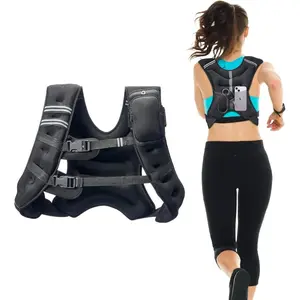 VEVOR Weighted Vest, 12/16/20/30 lbs Weight Vest with Reflective Stripe, Adjustable Buckle Body Weight Vest, Workout Equipment for Strength Training, Running, Jogging, Fitness, and Weight LossVEVOR Super Brand Day