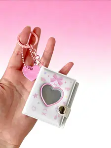 Mini Photo Album Keychain Holder, Holds Up to 32 Photos, Cute Design, Perfect Gift for Friends & Family, All Season Use