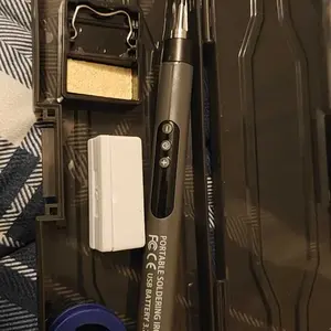 LCD ,portable USB adjustable temperature soldering iron gun, Corded solder iron, home DIY soldering kit with storage box, electronic soldering tool