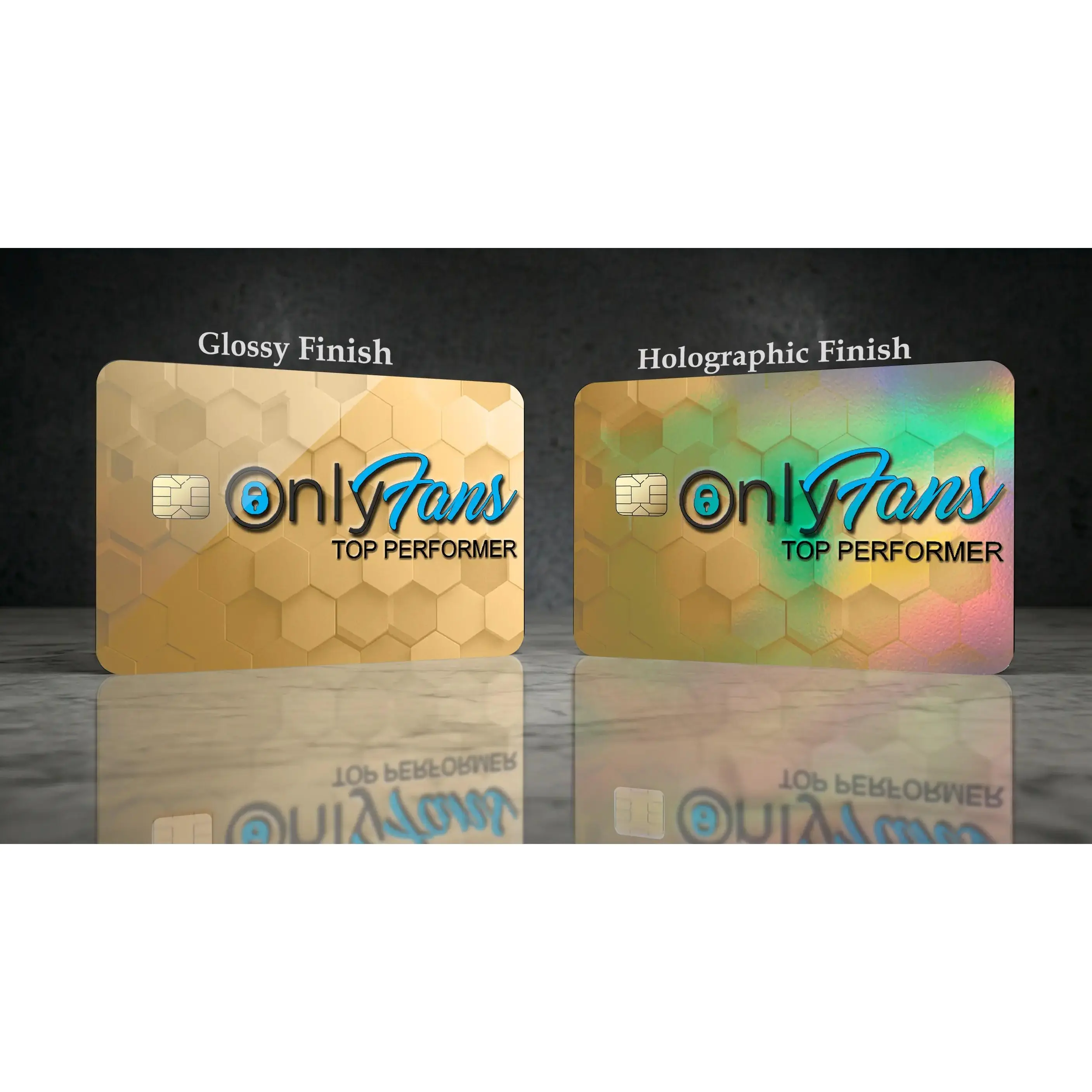Only Fans TOP PERFORMER Credit Card Skin, Debit Card Covering (small chip)