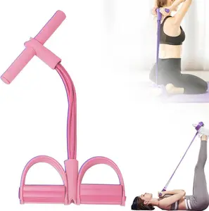 6 Tube Resistance Bands with Handles , New Elastic Yoga Pedal Puller Stretch Band for Exercise AB Training Auxiliary Device Workout Equipment for Women Men