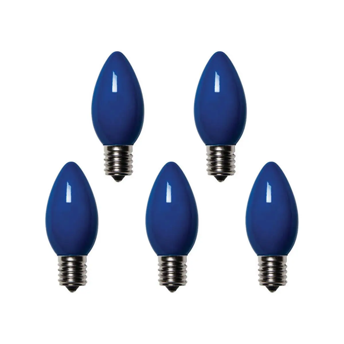 Holiday Bright Lights  C9 Christmas Light Bulbs, Blue, 1 in. - 25 Lights, Ul Listed