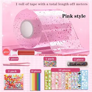 Bubble Nano Tape Toy, Multi-Purpose Adhesive, DIY Dual-Sided Glue Set, Back-To-School Holiday Gift, Random Stickers Included, Double Sided Adhesive