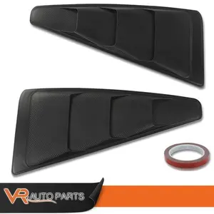 2PCS Carbon Fiber Quarter Side Window Louvers Fit For 2005-2014 Ford Mustang