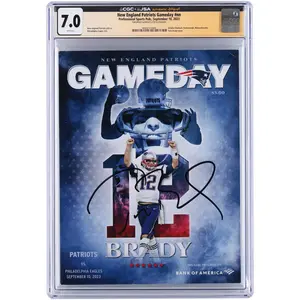 Tom Brady New England Patriots Autographed September 10, 2023 Tom Brady Day CGC Authenticated 7.0 Program - Fanatics Authentic Certified