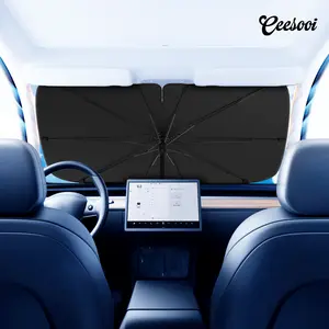 Portable Car Windshield Sunshade, Foldable Windshield Sun Umbrella, Car Exterior Accessories, Car Windshield Cooling Umbrella for Daily, Car Window Shades
