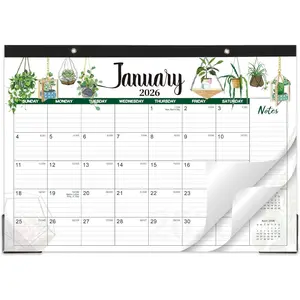 2026 Desk Calendar - Monthly Desk/Wall Calendar, JAN. 2026 - DEC. 2026, Desk Top Calendar 2026, 17" x 12" Large Desk Calendar with  Lines, Corner Protectors, Notes Section for , office, and school.