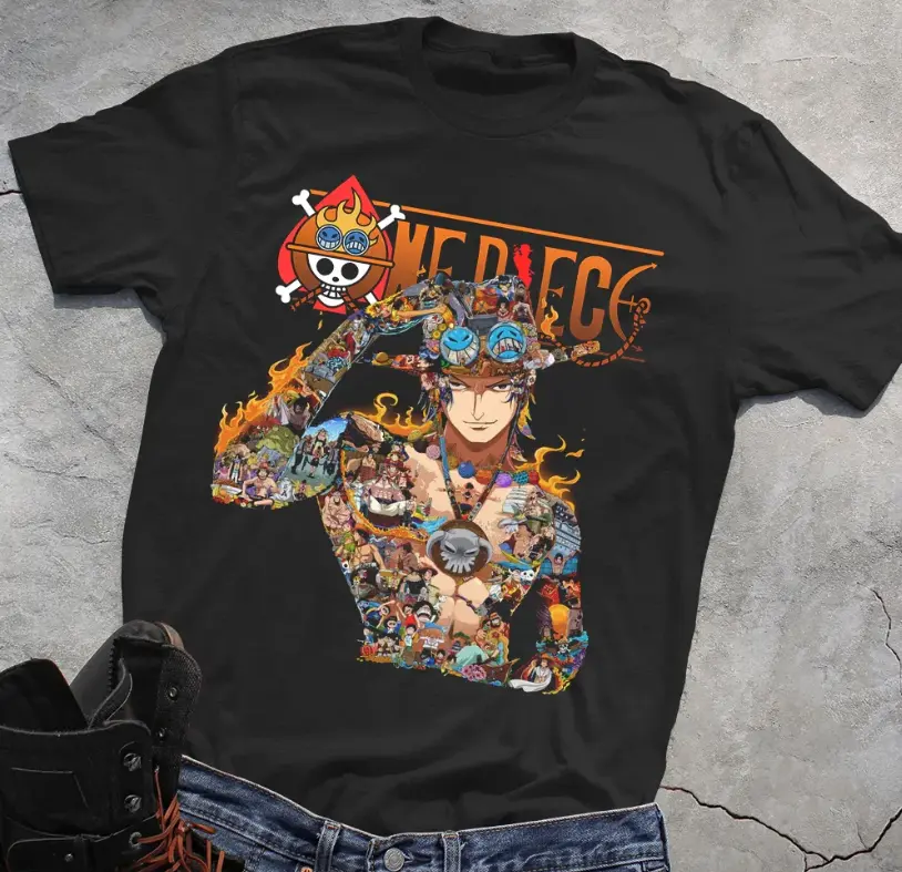 One Piece Ace T-Shirt , Anime Manga T-Shirt, Gift For Him