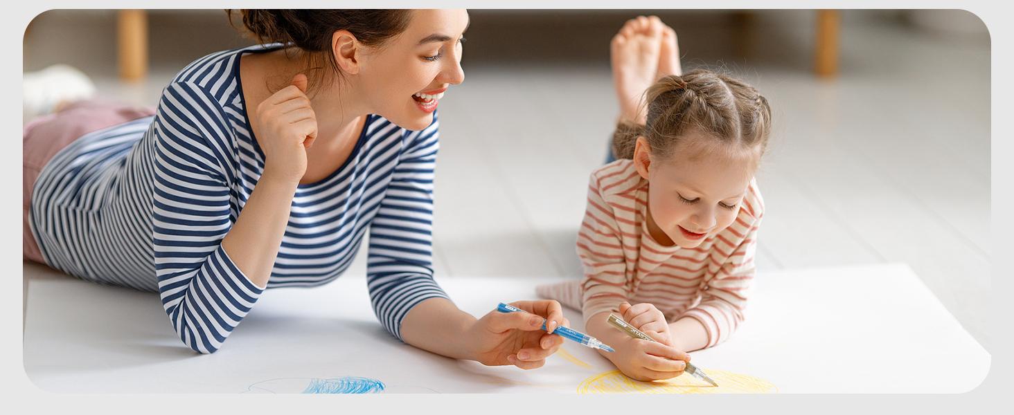 [JusArt] 32/24/16 Colors Glitter Markers Pen, Glitter Paint Pens, Shimmer Marker, Water-based Ink for Kids Adults DIY Crafts Greeting Birthday Cards Present Doodle Drawing Supplies, Paint Markers, Markers for Coloring, Art Supplies, Coloring Supplies