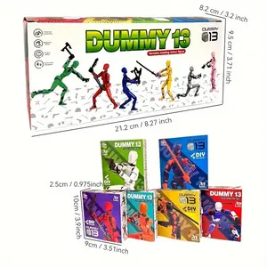6 Color Dummy13 Dolls, Cartoon Anime Style, DIY Creative Assembly, 360° Rotating Joints, Flexible Poses, Kids & Adults Collection, Gift Idea