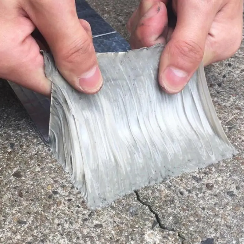 High-temperature Resistant Waterproof Tape, Thick Aluminum Foil Butyl Tape for Pipe, Wall, Pool Roof & Duct Repair, Durable Self-sealing Tape for Leak & Crack Fixing