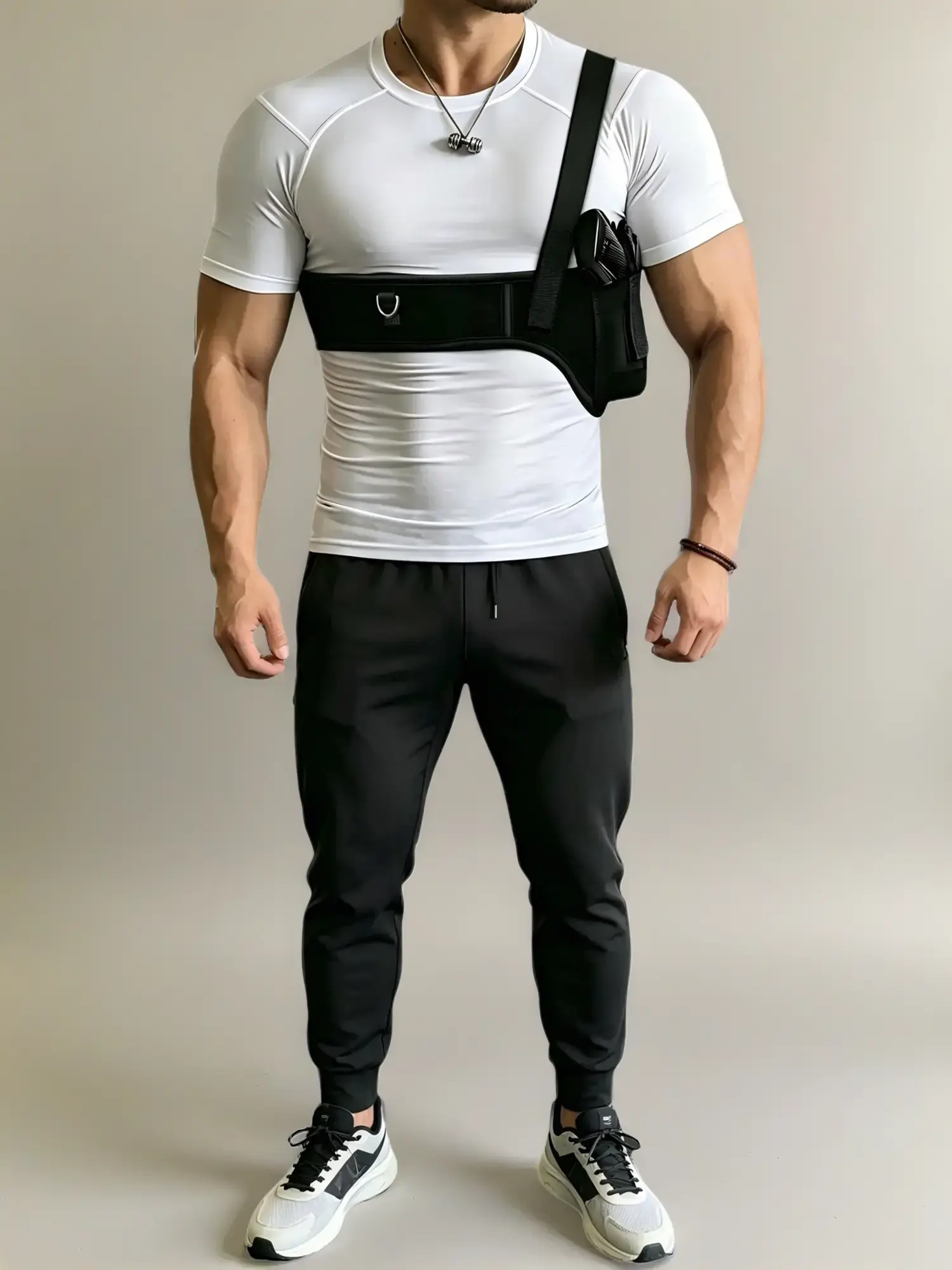 Concealed Carry Holster - Unisex Low-Profile Soft Neoprene Crossbody Bag with Adjustable Straps, Snug Hold, Quick Access for Compact Handguns, Gym & Hunting Use, Everyday, Customizable Fit, S, Deep Concealment, Snug Grip, Men's Crossbody Bags, Comfortable