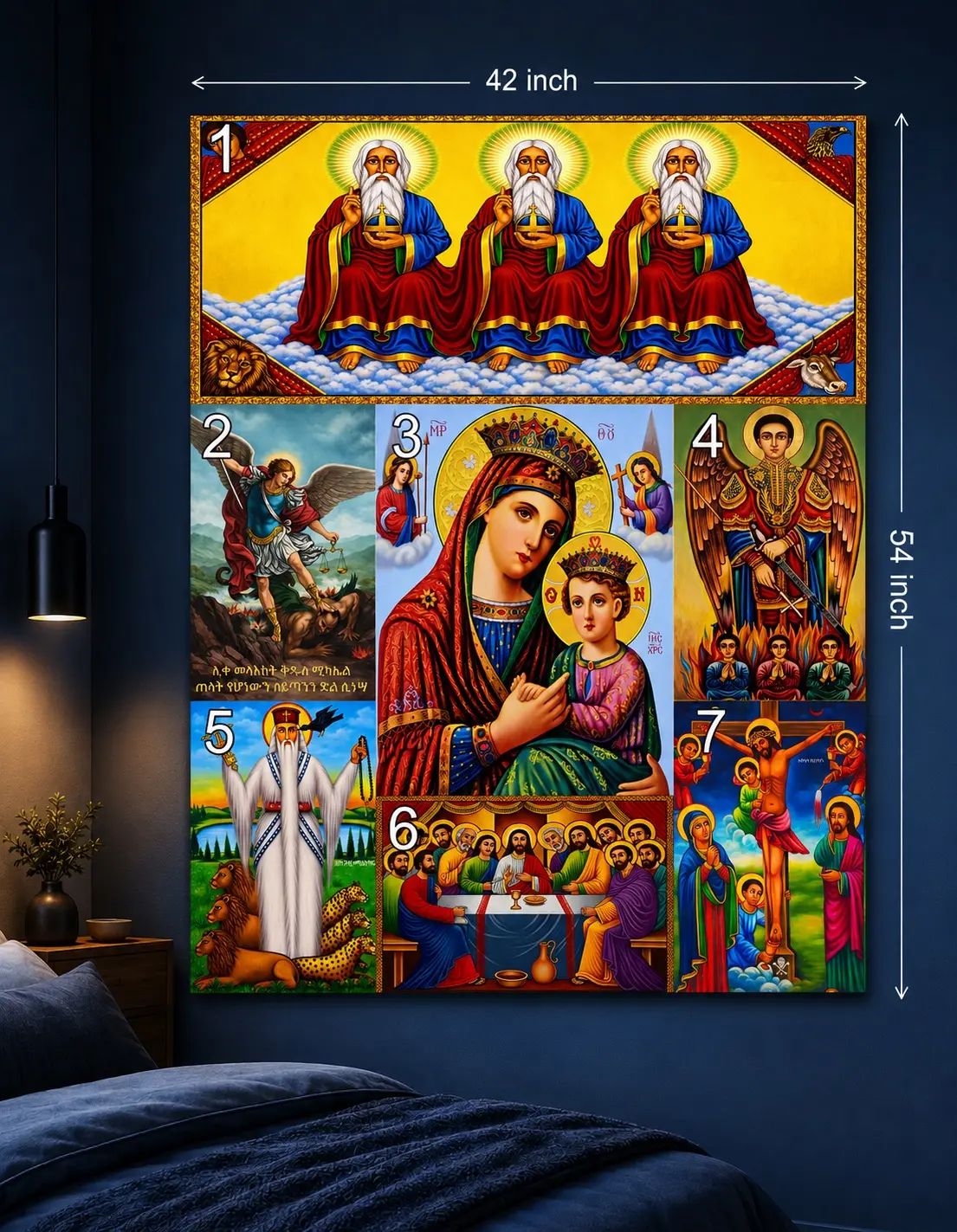Ethiopian Orthodox Adhesive Wall Poster 7 sectional