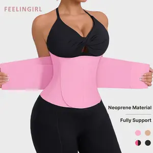 FeelinGirl Neoprene Waist Trainer Belt for Women Adjustable Hook Loop Tummy Control Slimming Waist Cincher Sweatproof Springtok